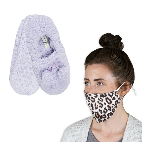 Jessica Simpson Womens Soft Cozy Machine Washable Anti-Slip Slipper Socks