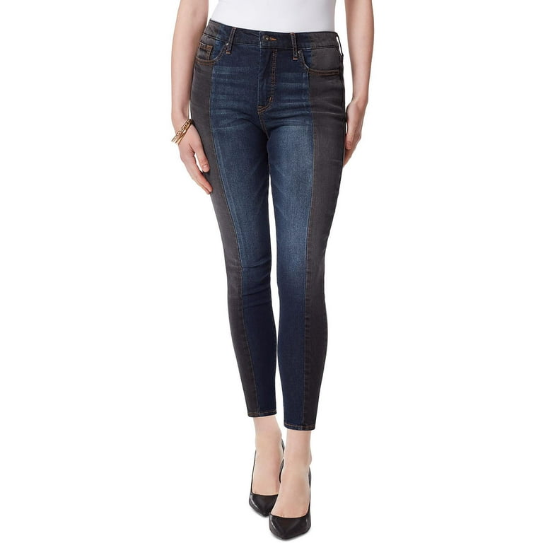 Jessica Simpson Womens Two Tone High Rise Skinny Jeans Walmart