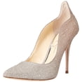 thumbnail image 1 of Jessica Simpson Wayva Silver Rhinestone Fashion Pointed Toe High Heeled Pumps (Silver/Champagne, 7), 1 of 7