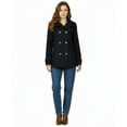 thumbnail image 1 of Jessica Simpson Womens Wool Blend Textured Pea Coat, 1 of 7