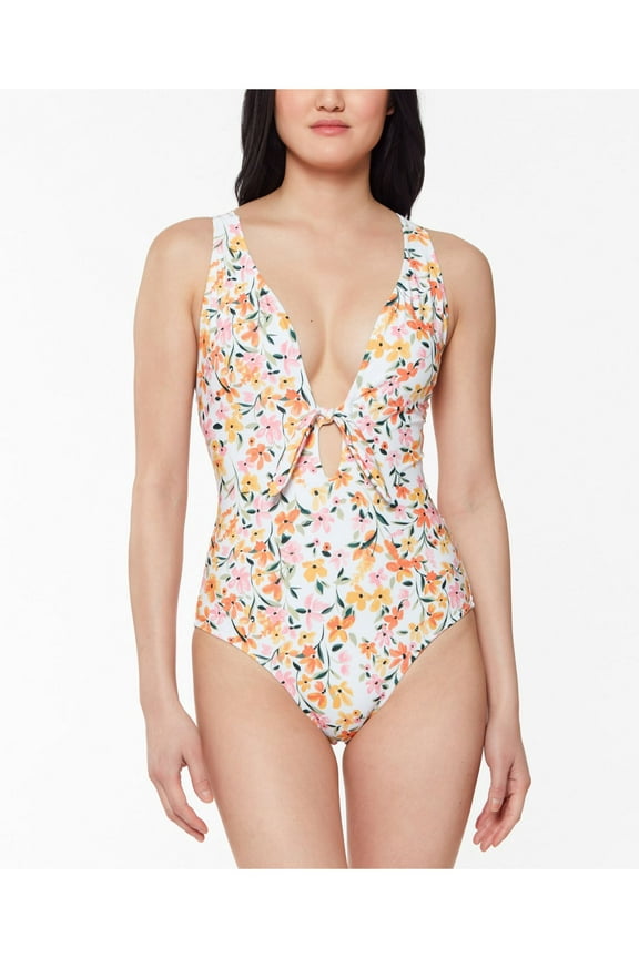 by Jessica Simpson White Floral One Piece Swimsuit XL