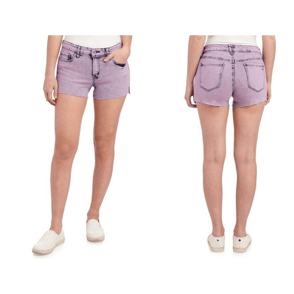 Jessica Simpson ladies denim shorts cut off frayed stretch Orchid/fresia Size 29