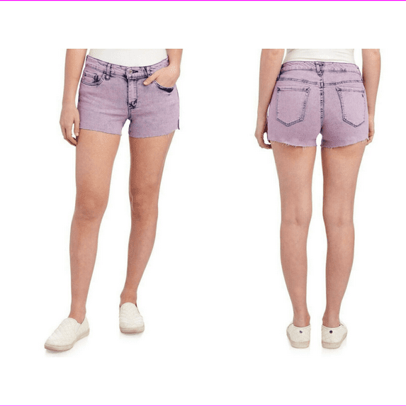Jessica Simpson ladies denim shorts cut off frayed stretch Orchid/fresia Size 31