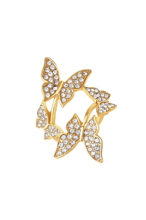 Women's Rhinestone Butterfly Ring