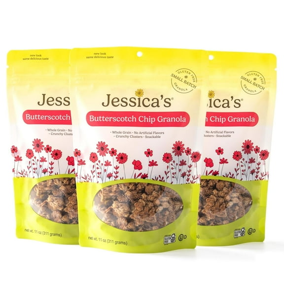 Jessicas Natural Foods Gluten-Free Butterscotch Chip Granola - 11oz (Pack of 3)