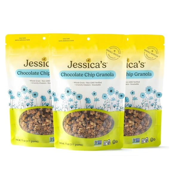 Jessica Rag Food Jessica’s Natural Foods - Gluten-Free Chocolate Chip Granola, Non-GMO ...