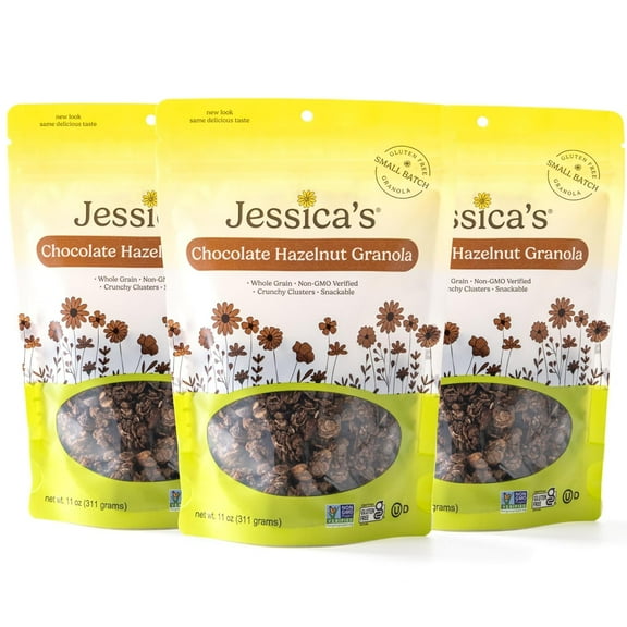 Jessicas Natural Foods Gluten-Free Chocolate Hazelnut Granola - 11oz (Pack of 3)