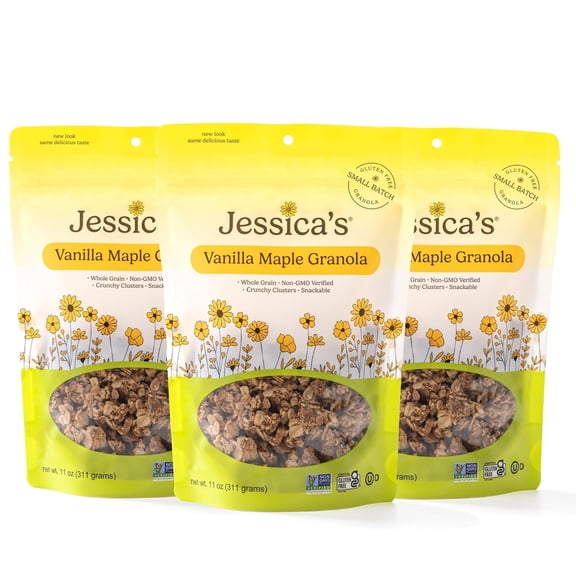 Jessica's Natural Foods Gluten-Free Vanilla Maple Granola - 11oz (Pack of 3)
