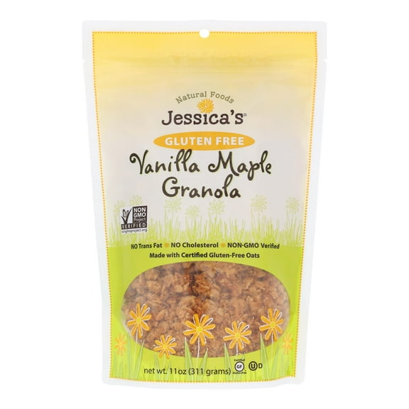 Jessica's Natural Foods Gluten Free Vanilla Maple Granola - Case of 12 - 11 OZ