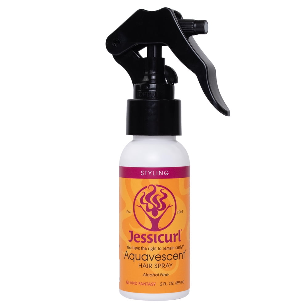 Jessicurl Aquavescent Hair Spray, Island Fantasy 2 fl oz. Alcohol Free Hair Spray to Help Fight