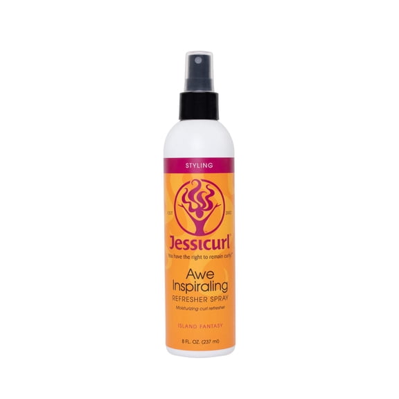 Jessicurl, Awe Inspiraling Spray, Island Fantasy, 8 fl oz, Moisturizing Midday Curl Refresher Spray for Curly Hair