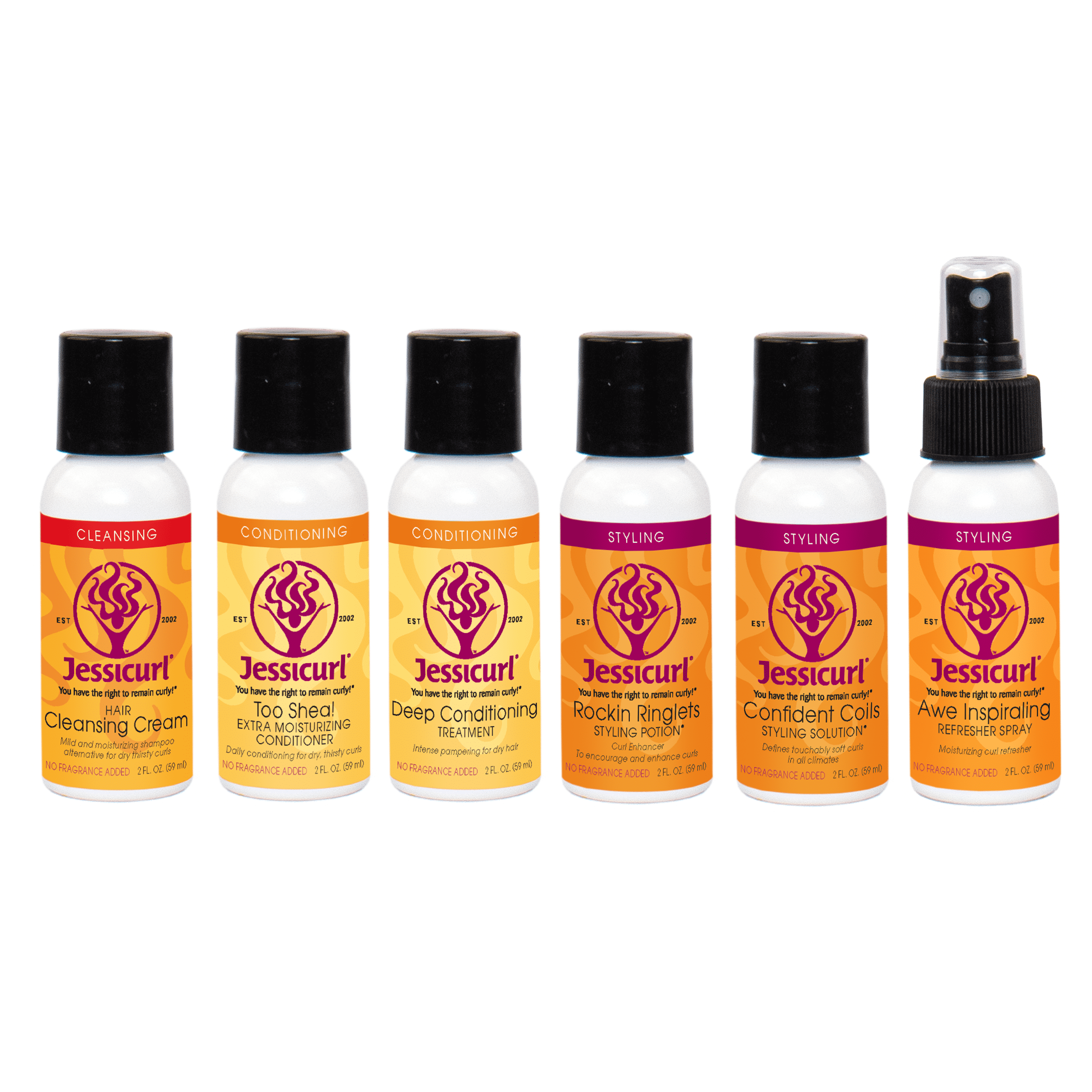 Jessicurl Rich & Radiant Collection Travel Size, No Fragrance Added 2 fl oz. Product Collection