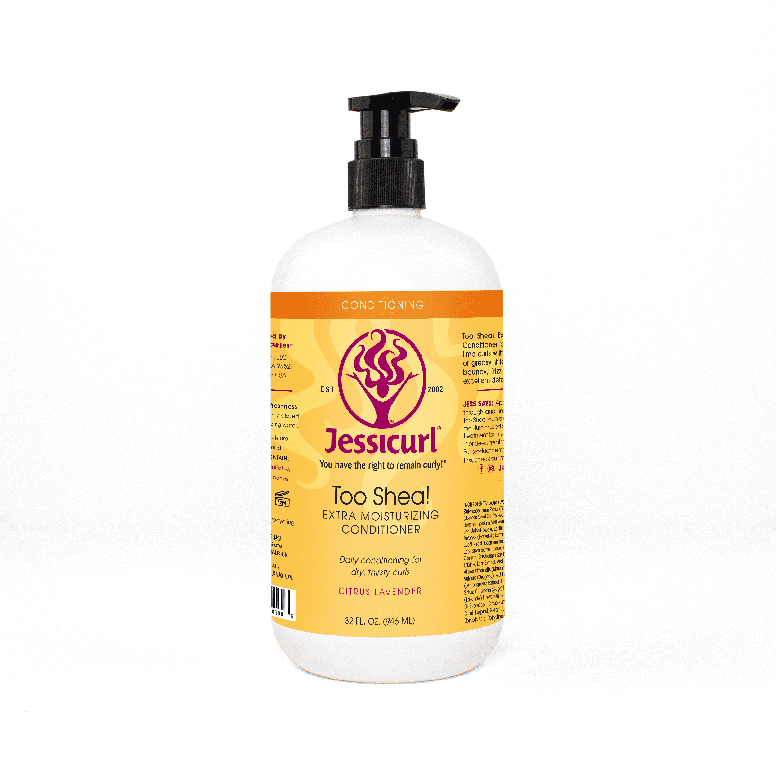 Jessicurl Too Shea! Extra Moisturizing Conditioner, Citrus Lavender 32