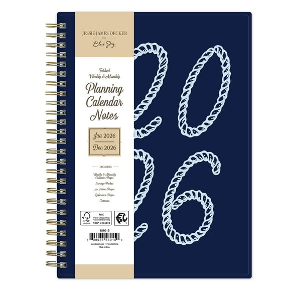 Jessie James Decker for Blue Sky Monthly Weekly (5.875" x 8.625") Lasso Navy 12-M (Jan 2026 - Dec 2026)