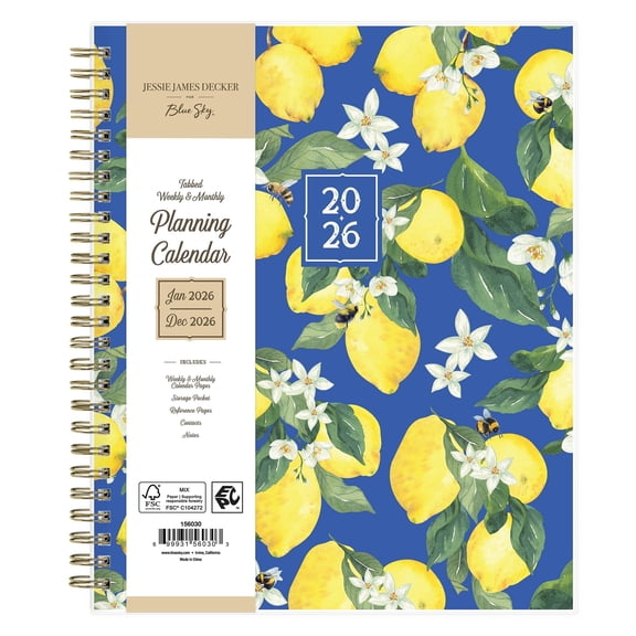 Jessie James Decker for Blue Sky Monthly Weekly (7" x 9") Amalfi Bees Blue 12-M (Jan 2026 - Dec 2026)
