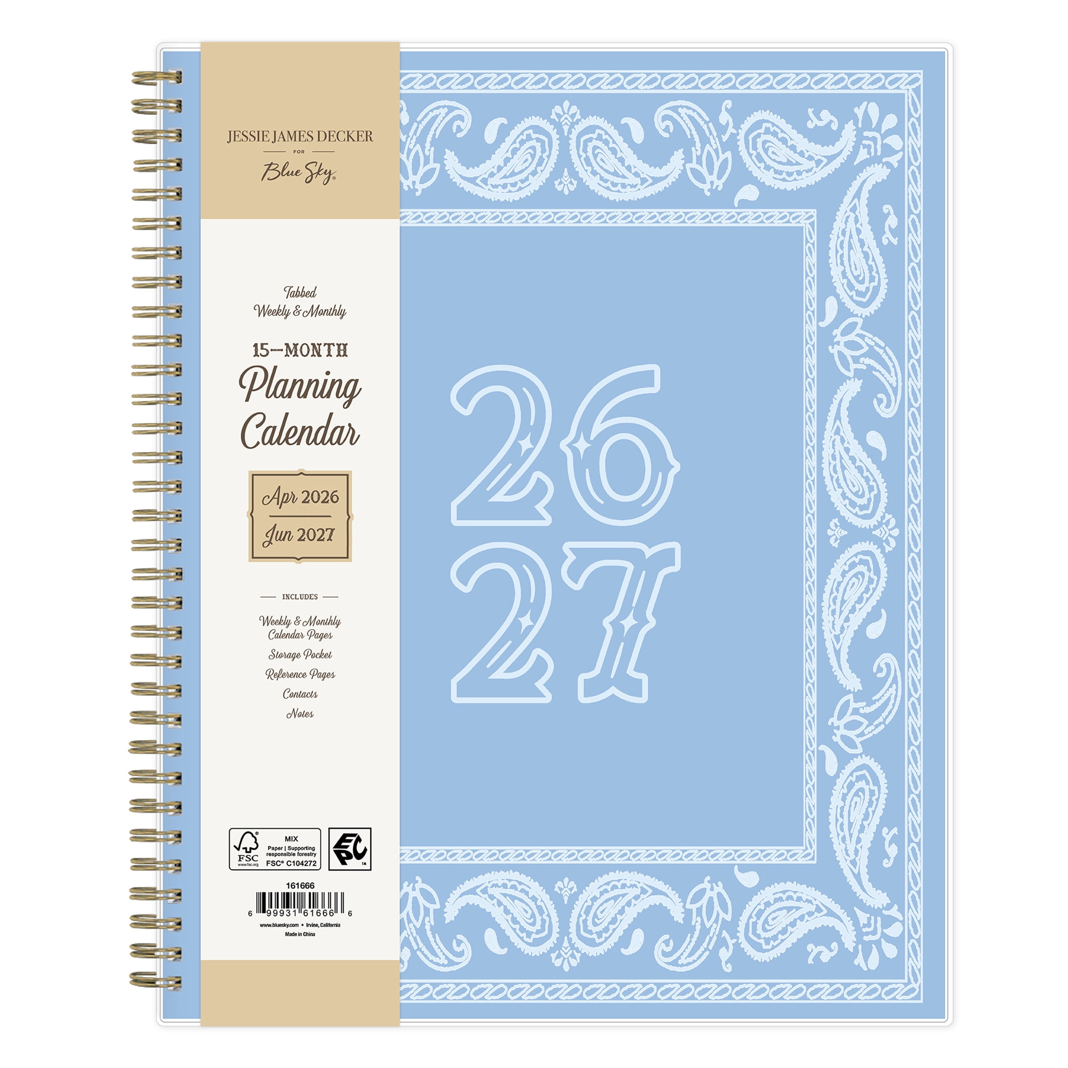 Jessie James Decker for Blue Sky Monthly Weekly Planner, 8.5