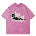 thumbnail image 1 of Jessie Murph Cutout Vintage Wash T-Shirts Sex Hysteria 2025 Merch Unisex Cotton Short Sleeve Tee, 1 of 5