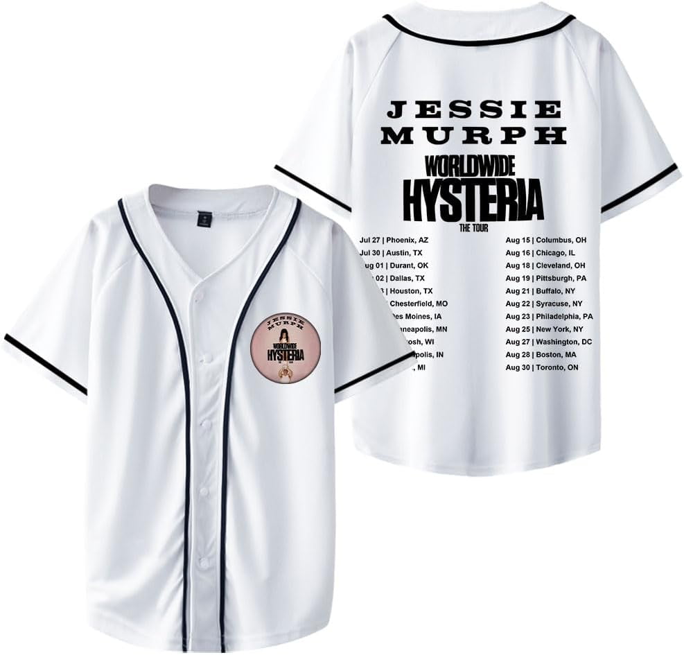 Jessie Murph Worldwide Hysteria Tour 2025 Baseball Jersey Unisex