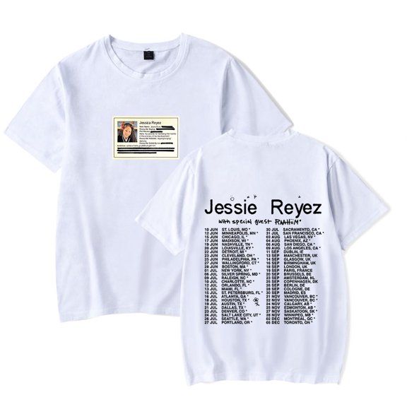 Jessie Reyez brings the In Memories Tour T-Shirts Merch Women Clothes Trend Casual Short Sleeve Top