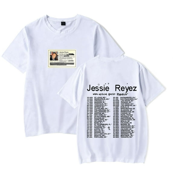 Jessie Reyez brings the In Memories Tour T-Shirts Merch Women Clothes Trend Casual Short Sleeve Top