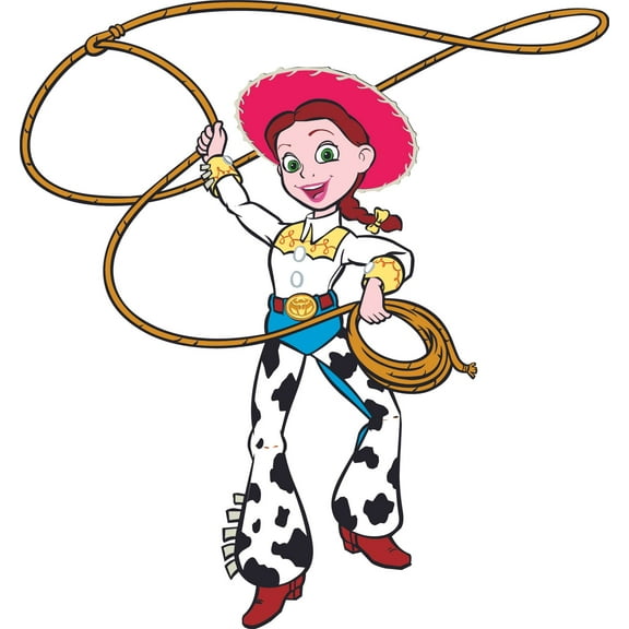 Jessie Rope Toy Story Cartoon Customized Wall Decal - Custom Vinyl Wall Art - Personalized Name - Baby Girls Boys Kids Bedroom Wall Decal Room Decor Wall Stickers Decoration Size (40x35 inch)