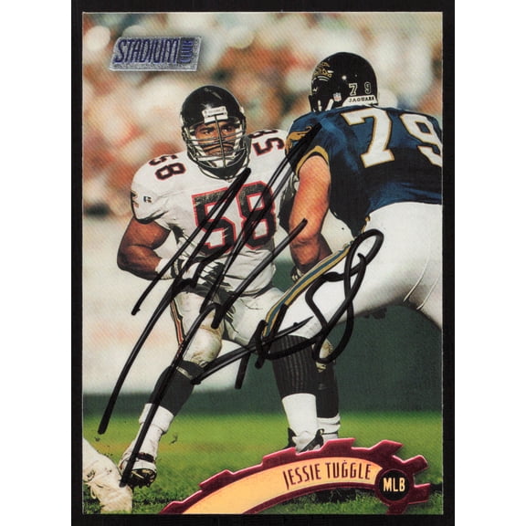 Jessie Tuggle Autographed 1997 Stadium Club Card #91 Atlanta Falcons SKU #261292