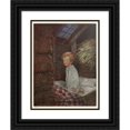 thumbnail image 1 of Jessie Willcox Smith 19x24 Black Ornate Framed Double Matted Museum Art Print Titled: Against This He Laid His Ear, and Then He Heard the Voice Quite Distinctly (1919), 1 of 5