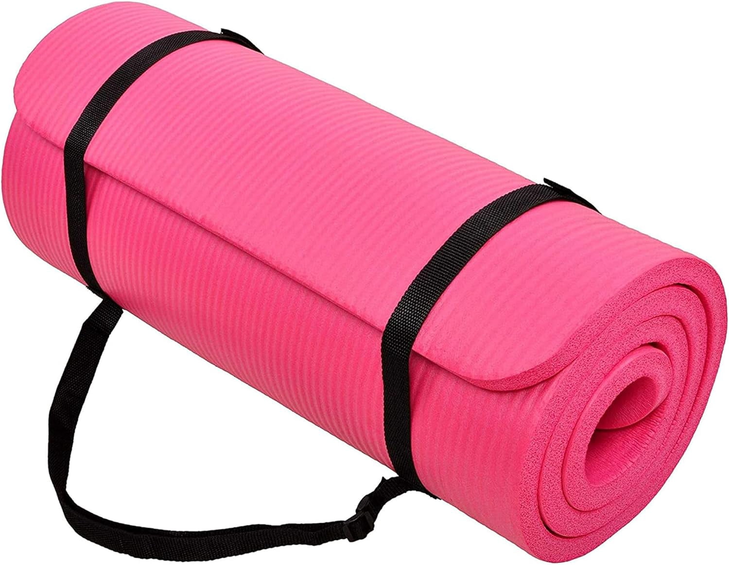 JessieMal Yoga Mat, 1-Inch Extra Thick High Density Exercise Mat, Anti-Tear Exercise Yoga Mat with Carrying Strap, Suitable for Various Yoga Exercises, Multiple Colors