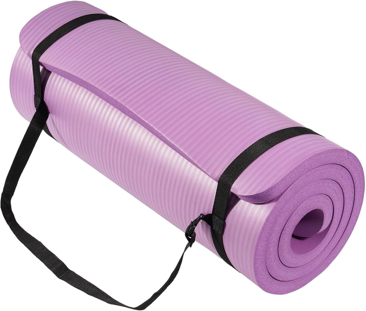 JessieMal Yoga Mat, 1-Inch Extra Thick High Density Exercise Mat, Anti-Tear Exercise Yoga Mat with Carrying Strap, Suitable for Various Yoga Exercises, Multiple Colors