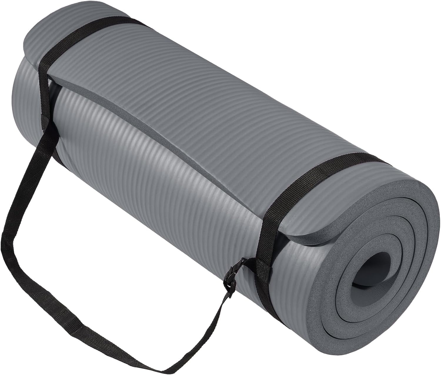 JessieMal Yoga Mat, 1-Inch Extra Thick High Density Exercise Mat, Anti-Tear Exercise Yoga Mat with Carrying Strap, Suitable for Various Yoga Exercises, Multiple Colors