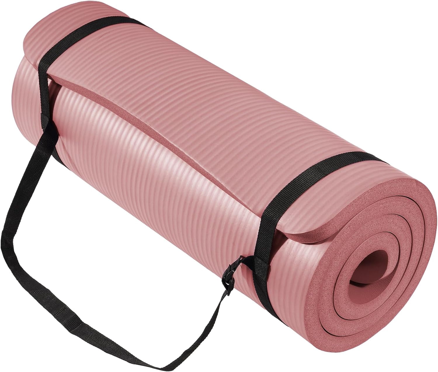 JessieMal Yoga Mat, 1-Inch Extra Thick High Density Exercise Mat, Anti-Tear Exercise Yoga Mat with Carrying Strap, Suitable for Various Yoga Exercises, Multiple Colors