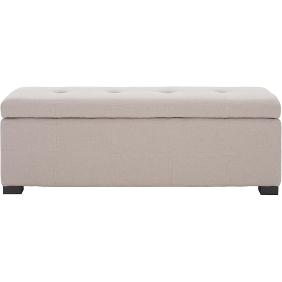 JessieMalHudson Collection NoHo Tufted Brown Leather Large Storage Bench