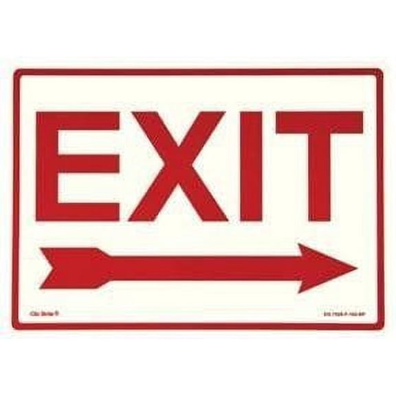 Jessup 397-EG-7520-F-102-RP Peel And Stick Eg Sign Glow Background; Red Text