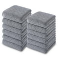 thumbnail image 1 of Jessy Home 12 Pack Dark Gray Washcloths for Bathroom 13x13 Inch Ultra Soft Hand Face Towels, 1 of 9