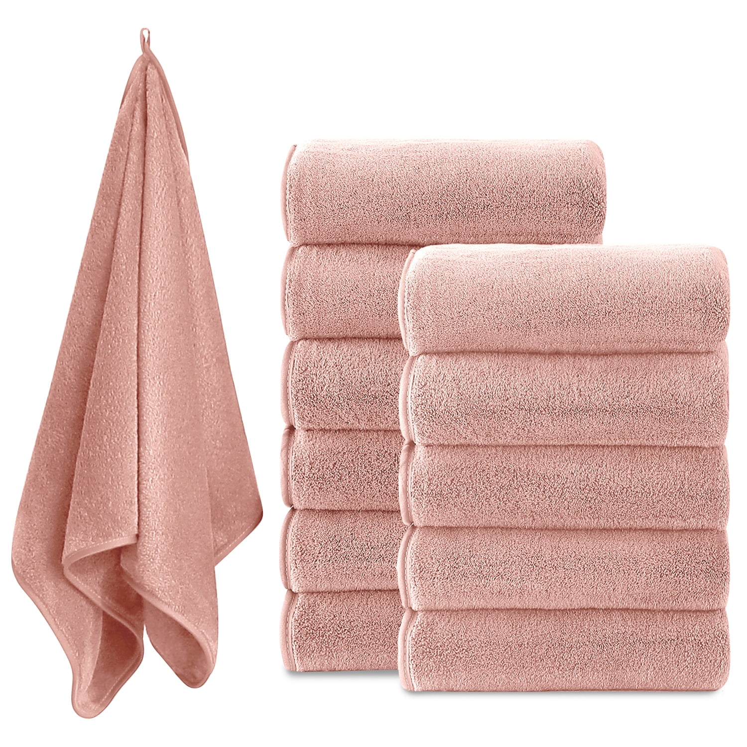 Jessy Home 12 Pack Hand Towel Set 16"x31" Soft Highly Absorbent Quick Dry Bathroom Bath Hand Towels Microfiber Plush Towels