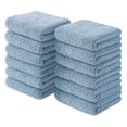 thumbnail image 1 of Jessy Home 12 Pack Lake Blue W Stripe Washcloths for Bathroom 13"x13" Ultra Soft Hand Face Towels, 1 of 7