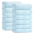 thumbnail image 1 of Jessy Home 12 Pack Light Blue Hand Towel Set 16"x31" Soft Highly Absorbent Quick Dry Bathroom Towels 600 GSM Microfiber Plush Towels, 1 of 9