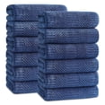 thumbnail image 1 of Jessy Home 12 Pack Navy Blue Hand Towel Set 16"x31" Soft Highly Absorbent Quick Dry Bathroom Towels 600 GSM Microfiber Plush Towels, 1 of 9