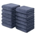 thumbnail image 1 of Jessy Home 12 Pack Navy Blue W Stripe Washcloths for Bathroom 13x13 Inch Ultra Soft Hand Face Towels, 1 of 7