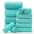 thumbnail image 1 of Jessy Home 12 Piece Ocean Blue Bath Towel Set for Bathroom-4 Bath Towels,4 Hand Towels,4 Washcloths Soft and Plush Highly Absorbent Towel for Hotel & Spa, 1 of 8