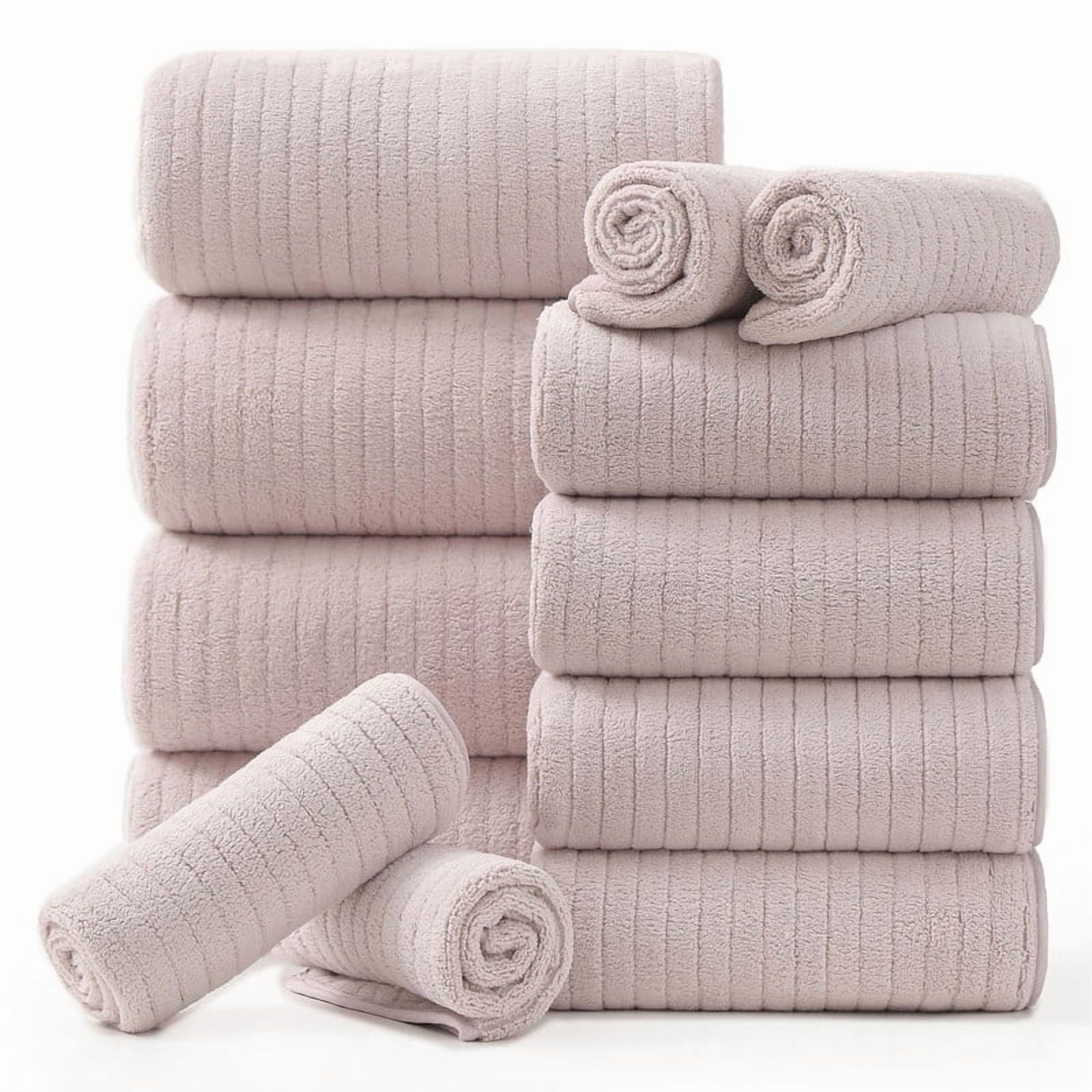 Jessy Home 12 Piece Taro Purple Bath Towel Set for Bathroom-4 Bath Towels,4 Hand Towels,4 Washcloths Soft and Plush Highly Absorbent Towel for Hotel & Spa - Walmart.com