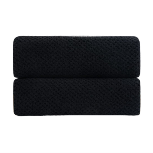 Jessy Home 2 Pack 16"x31" Black Hand Towels Set Ultra Soft Cozy