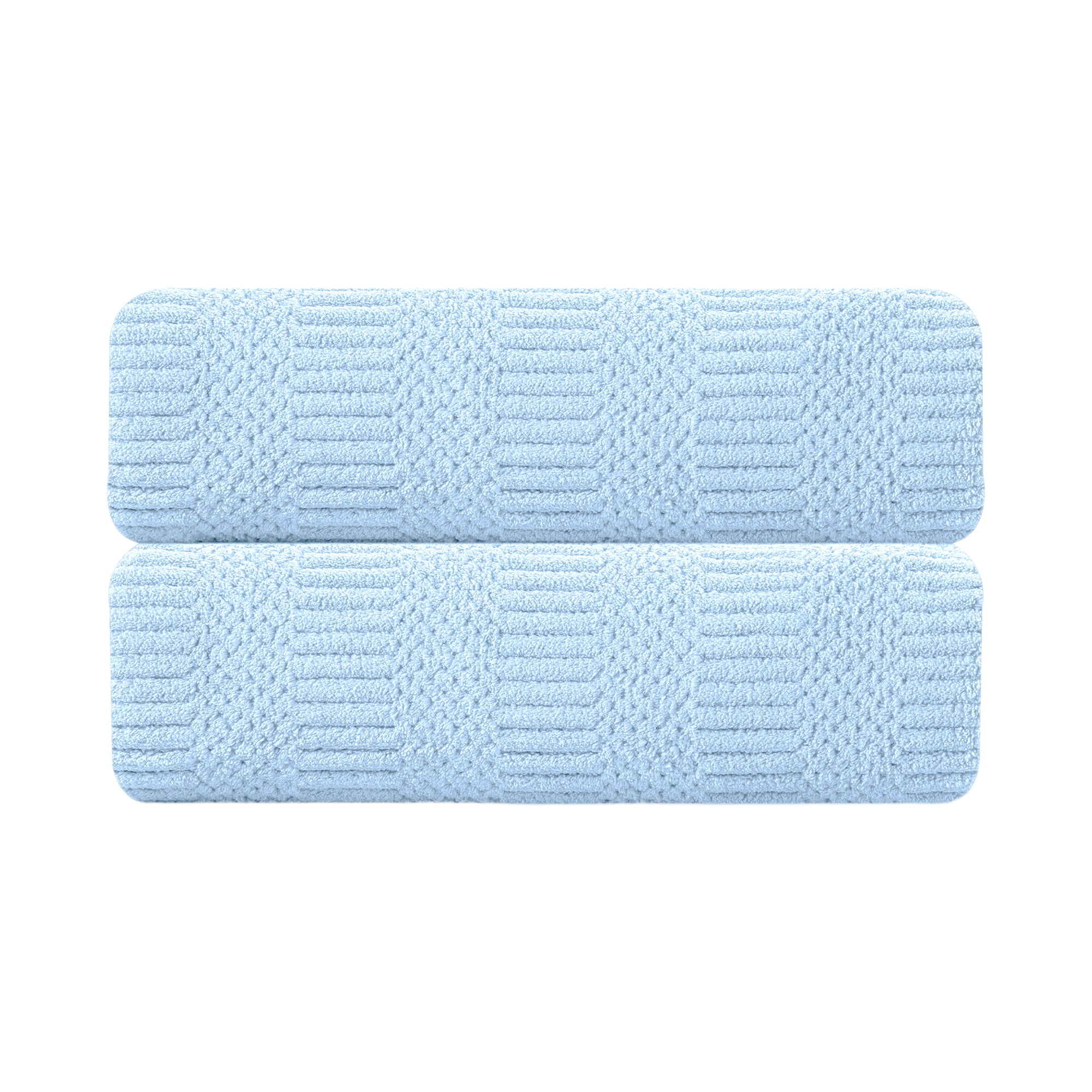 Jessy Home 2 Pack Blue Hand Towel Set 16"x31" Soft Highly Absorbent Quick Dry 200 GSM Hand Towels