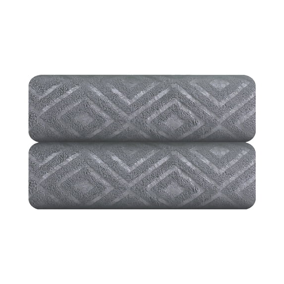 Jessy Home 2 Pack Ultra Soft Cozy Hand Towels 200 GSM Dark Gray Hand Towel Set