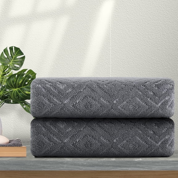 Jessy Home 2 Pack Ultra Soft Cozy Hand Towels 200 GSM Dark Gray Hand Towel Set