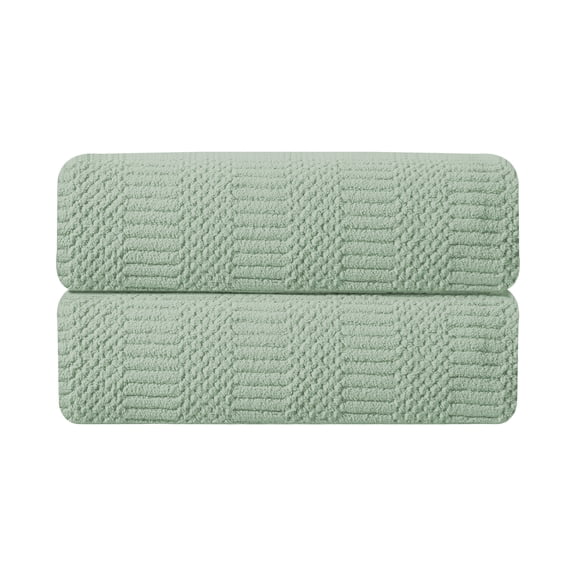 Jessy Home 2 Pack Light Green Hand Towel Set 16"x31" Soft Highly Absorbent Quick Dry 200 GSM Hand Towels