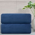 thumbnail image 1 of Jessy Home 2 Pack Navy Blue Hand Towel Set 16"x31" Soft Highly Absorbent Quick Dry 200 GSM Hand Towels, 1 of 6
