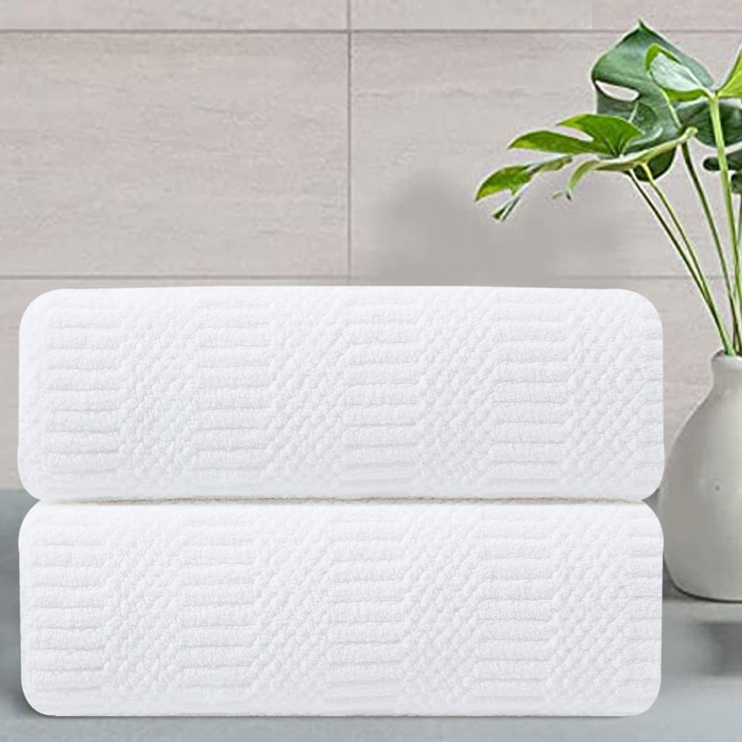 PUPOPIK Hand Towels for Bathroom 2 Pack-100% Cotton Hand Towel (14 x 30  Inch), Highly Absorbent and Quick Dry Face Washcloth, Home Soft Premium  Towel