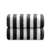 Jessy Home 2 Pack Black White Corn Grain Hand Towels Set