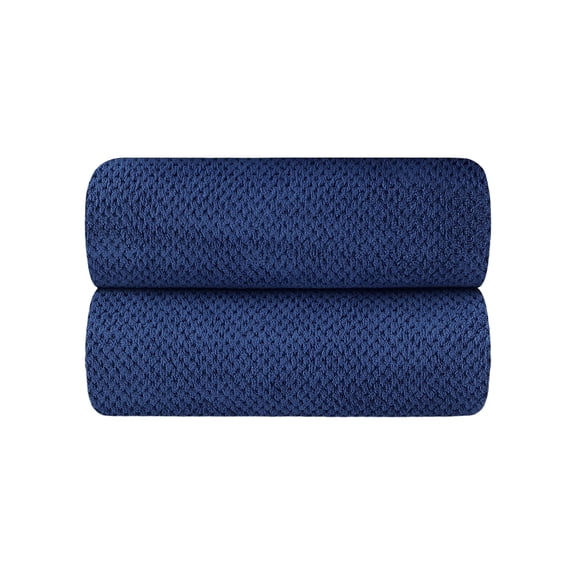 Jessy Home 2 Piece Navy Blue Hand Towel Set for Bathroom